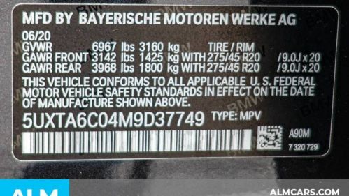 2021 BMW X5 5UXTA6C04M9D37749