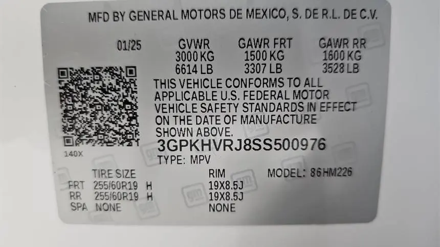 2025 Honda Prologue 3GPKHVRJ8SS500976
