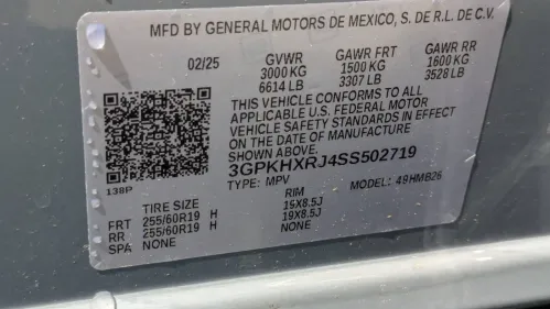 2025 Honda Prologue 3GPKHXRJ4SS502719