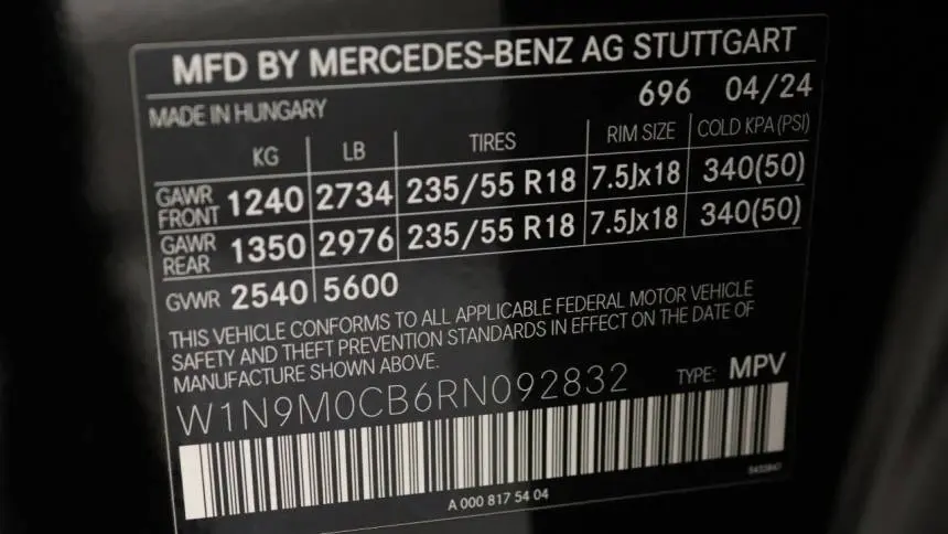 2024 Mercedes EQB W1N9M0CB6RN092832